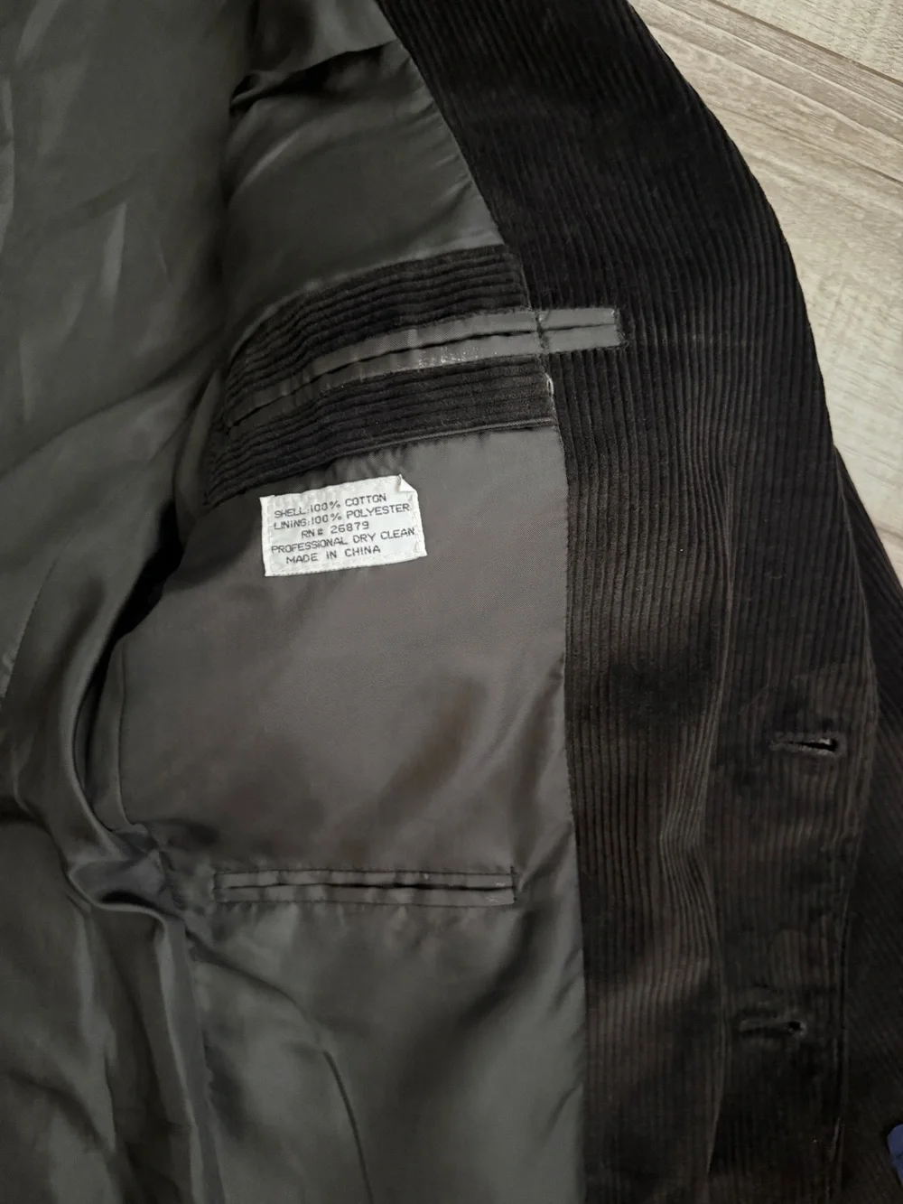 NWT Vintage Wentworth Montgomery Ward Black Corduroy Blazer Sport Coat 38R